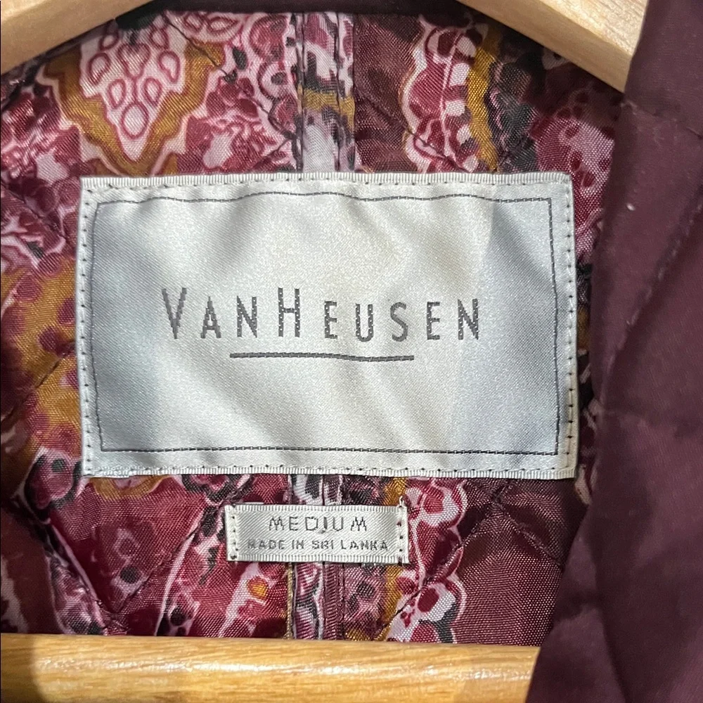 Van Heusen Women's Deep Plum Quilted Puffer Coat